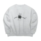 Ａｔｅｌｉｅｒ　Ｈｅｕｒｅｕｘのアコーディオンを弾く猫　accordion nyanko Big Crew Neck Sweatshirt