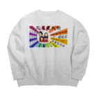 イケイケファミリーの祈武運長久　マルチカラー Big Crew Neck Sweatshirt