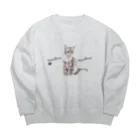 Ａｔｅｌｉｅｒ　Ｈｅｕｒｅｕｘのパステル💗ねこねこ　マーブルちゃん Big Crew Neck Sweatshirt