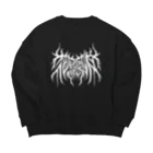 忍太郎の四字熟語 - 花鳥風月 Death Metal Logo デスロゴ  Big Crew Neck Sweatshirt