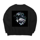 Tsu白ma yukoの時雨_zankyo Big Crew Neck Sweatshirt