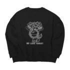 かりゆしすいか🍉のかりゆしすいかTシャツ（白抜き） Big Crew Neck Sweatshirt