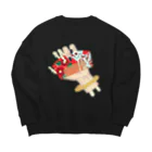 采-aya-の櫛 Big Crew Neck Sweatshirt