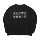 inuinutownのおすわりダックス　整列 Big Crew Neck Sweatshirt