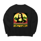 Haru3rolaのモナリザの浮世絵 Big Crew Neck Sweatshirt