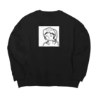 ペコりんショップの目は口ほどに物を言う Big Crew Neck Sweatshirt