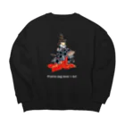 矢高あおいの【Prairie dog lover×Art】平家物語（文字白） Big Crew Neck Sweatshirt