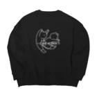 プロレスにゃんこのプロレスにゃんこ（ヒップアタックB） Big Crew Neck Sweatshirt