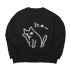 ののの猫屋敷の【ちらみ】 Big Crew Neck Sweatshirt