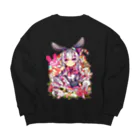 月蝕ざっか店＠SUZURIのLucky Rab-bit 2023* - Ctype Big Crew Neck Sweatshirt