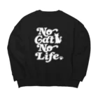 おもしろいTシャツ屋さんのNO CAT NO LIFE ノーキャットノーライフ 猫好き 愛猫家 猫 CAT NEKO にゃん ネコ Big Crew Neck Sweatshirt