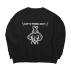 USAMANのマッチョウサギ Big Crew Neck Sweatshirt