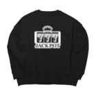 QUQU_WORKSのジャックポット スリーセヴン ホワイト Big Crew Neck Sweatshirt