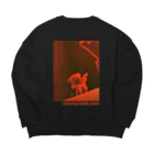 ショップ・かぼちゃの天ぷらの不気味なクマ　濃色系 Big Crew Neck Sweatshirt