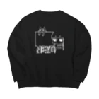 オカ氏のNEKO-Girl White Big Crew Neck Sweatshirt