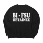 DRIPPEDのBI-FSU DETAINEE 白ロゴ Big Crew Neck Sweatshirt