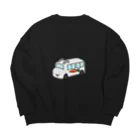 いぬのはなこ小屋のうさぎ幼稚園(しろ) Big Crew Neck Sweatshirt