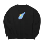 satoayaのアニマルカフェのシ―フードアニマル　クリームソーダジンベイ Big Crew Neck Sweatshirt