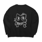 Whel cadeauのblack cat Big Crew Neck Sweatshirt