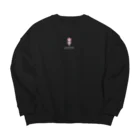 Team DACOTAのNo.069 ふちゃん【白ロゴ】 Big Crew Neck Sweatshirt