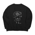 カレー屋　月夜のライオンの©Kia　第2弾（白） Big Crew Neck Sweatshirt