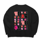 LalaHangeulのハングルの数字 漢数字バージョン Big Crew Neck Sweatshirt