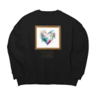 LuciaのOPEN HEART Big Crew Neck Sweatshirt