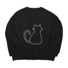 kimoriのキラ黒猫 Big Crew Neck Sweatshirt