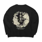 新郊厄年会33のイラスト色：ベージュ Big Crew Neck Sweatshirt