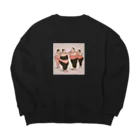 Leanのでぶの組体操 Big Crew Neck Sweatshirt