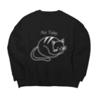 9CATSのNot Today 猫のシルエットシリーズ from 9CATS Big Crew Neck Sweatshirt