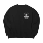 syappoのスコ電波ロゴ（黒） Big Crew Neck Sweatshirt