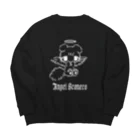 syappoの天使スコ（黒） Big Crew Neck Sweatshirt