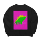 @ki / urbansaurusの緑のステゴサウルス Big Crew Neck Sweatshirt