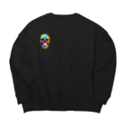 kobura05のカラフル・スカルアート Big Crew Neck Sweatshirt