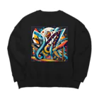 のんびりアート工房のストリートアート Big Crew Neck Sweatshirt