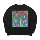 水草のサイケデリックな林 Big Crew Neck Sweatshirt