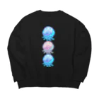 💙ゆらゆら王国💜のクラゲ天使界隈スウェット Big Crew Neck Sweatshirt