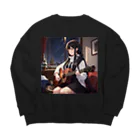 ミネラル太郎のギター少女　リオ Big Crew Neck Sweatshirt