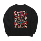 Skull sectionのドクロとばら Big Crew Neck Sweatshirt