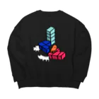 どんぶらのテトリミノ周辺 Big Crew Neck Sweatshirt