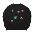 Naru100の秋（ネオン） Big Crew Neck Sweatshirt