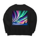 のんびりアート工房の北極のオーロラ Big Crew Neck Sweatshirt