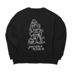 ニシワキタダシのよそのねこ（ホワイトプリント） Big Crew Neck Sweatshirt