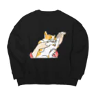 ひとつ葉ショップの「国芳さんのネコ」シリーズ Big Crew Neck Sweatshirt