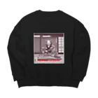 職人たちを応援したいの堅物大工職人 Big Crew Neck Sweatshirt