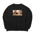 ひろねこさんの冒険*♡･゜の愛らしすぎるワンちゃん𓂃 𓈒*♡･゜ Big Crew Neck Sweatshirt