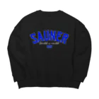 Super Sauna StyleのSAUNER1137 Blue-Black- Big Crew Neck Sweatshirt