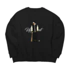 ぼちこの店のUPPERCUT　baseball apparel Big Crew Neck Sweatshirt