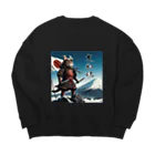 猫好き Japanの大和魂ねこ Big Crew Neck Sweatshirt